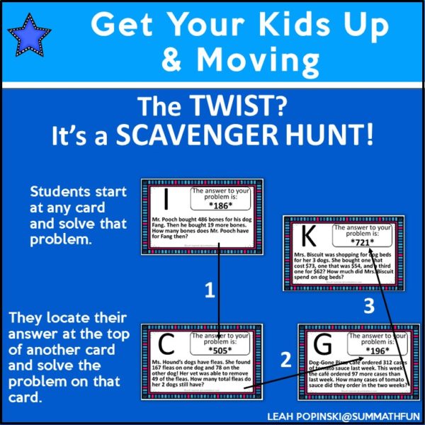 3rd-grade-math-scavenger-hunt #3rdgrademath #thirdgrademath