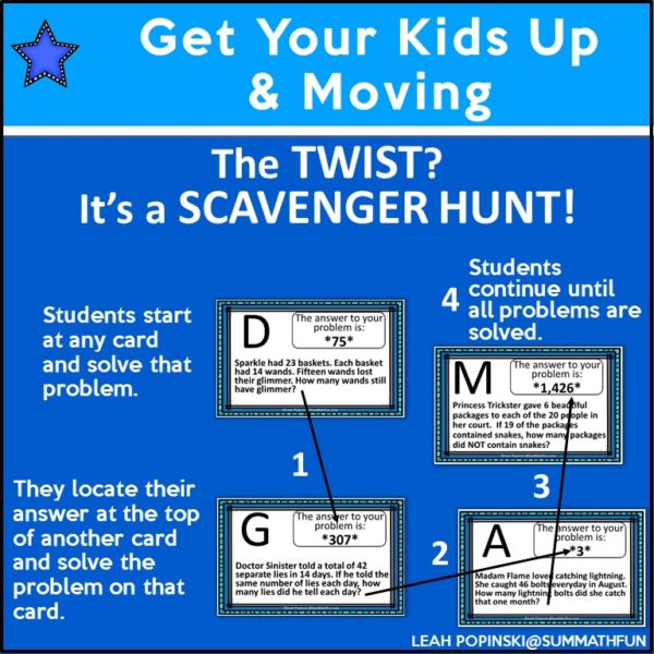 Slide1 4th-grade-math-scavenger-hunt #4thgrademath #fourthgrademath