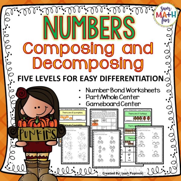 number-bonds-composing-decomposing-first-grade-math #numberbonds #1stgrade