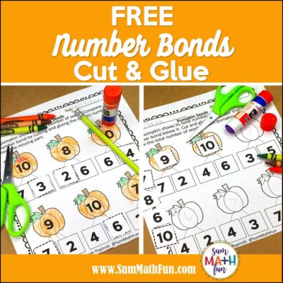 {FREE} Fall Number Bond Worksheets – Cut & Glue