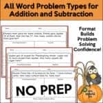 Thanksgiving word problems 2nd grade
