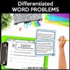 word-problems-3rd-4th-5th-task-cards-self-checking #wordproblems #printables #upperelementary