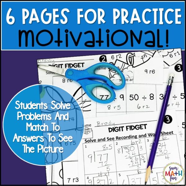 Christmas Division with Remainders Hidden Pictures | Digit Fidget - Sum ...