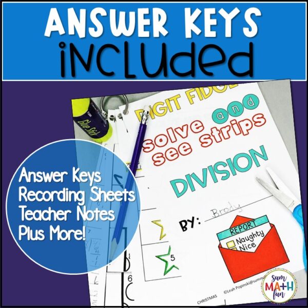 Christmas Division with Remainders Hidden Pictures | Digit Fidget - Sum ...