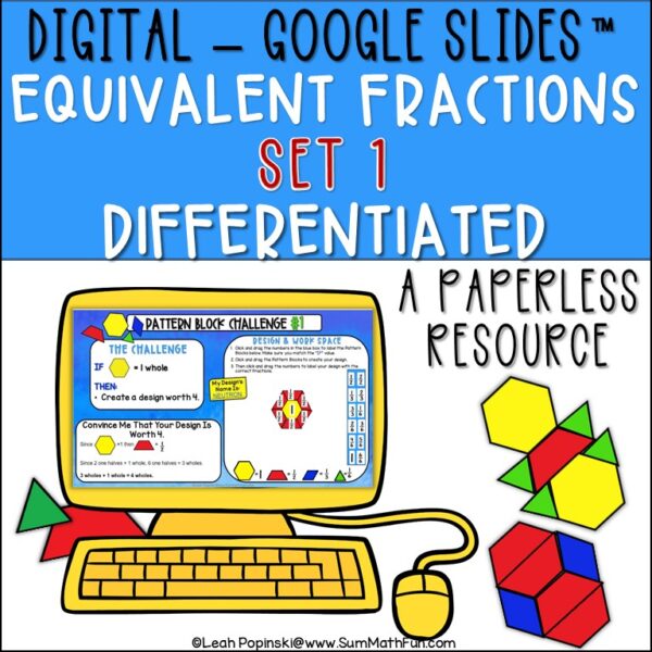 equivalent-fractions-digital-interactive-3rd-4th-5th #equivalentfractions