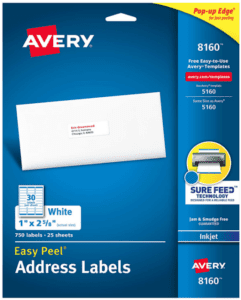 Avery-labels-organize