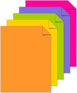 Photo of colored paper used for birthday cards