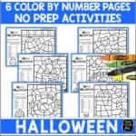 Color by number addition and subtraction within 20 Halloween Fall