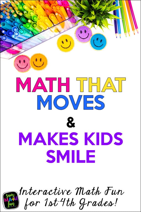 This is the Pinterest Pin titled Interactive Learning Made Easy for Grades 1–4. I portrays the importance of movement to keep students engaged.