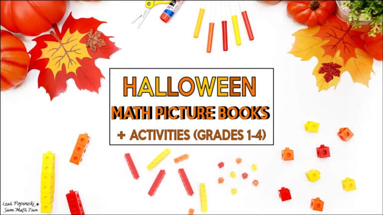 Halloween math picture books with activities for grades 1–4