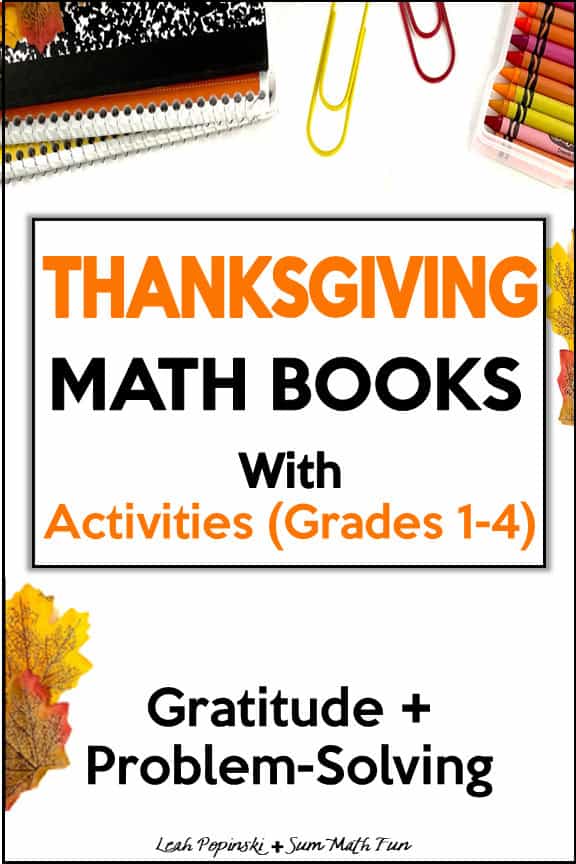Teacher sharing Thanksgiving picture books that build math skills through counting and problem-solving activities.