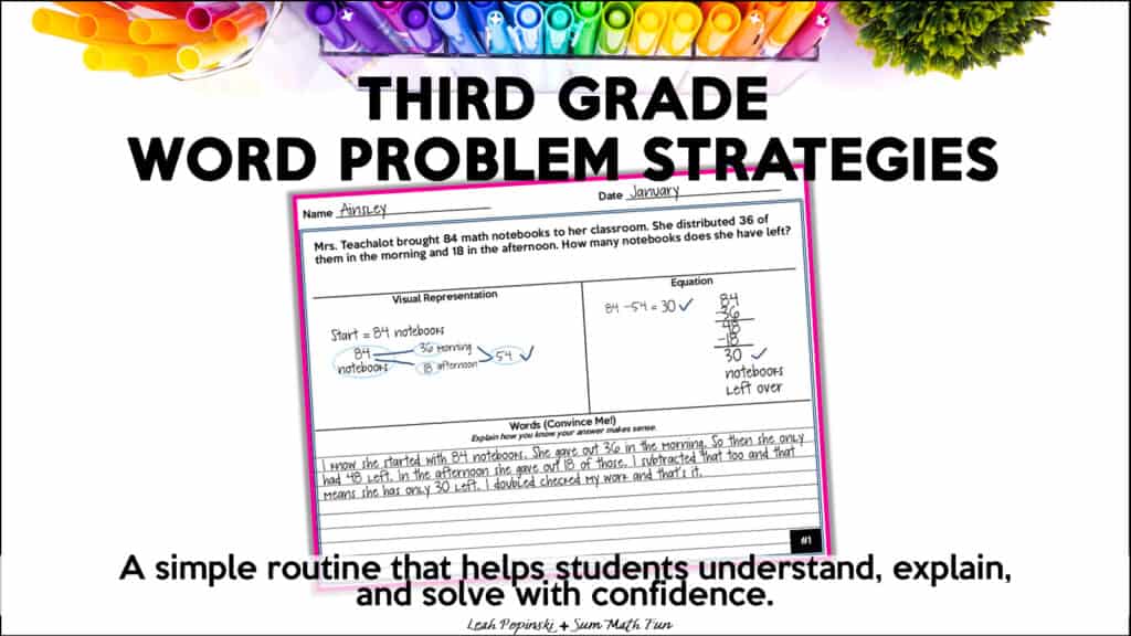 3rd Grade Word Problem Strategies That Build Understanding